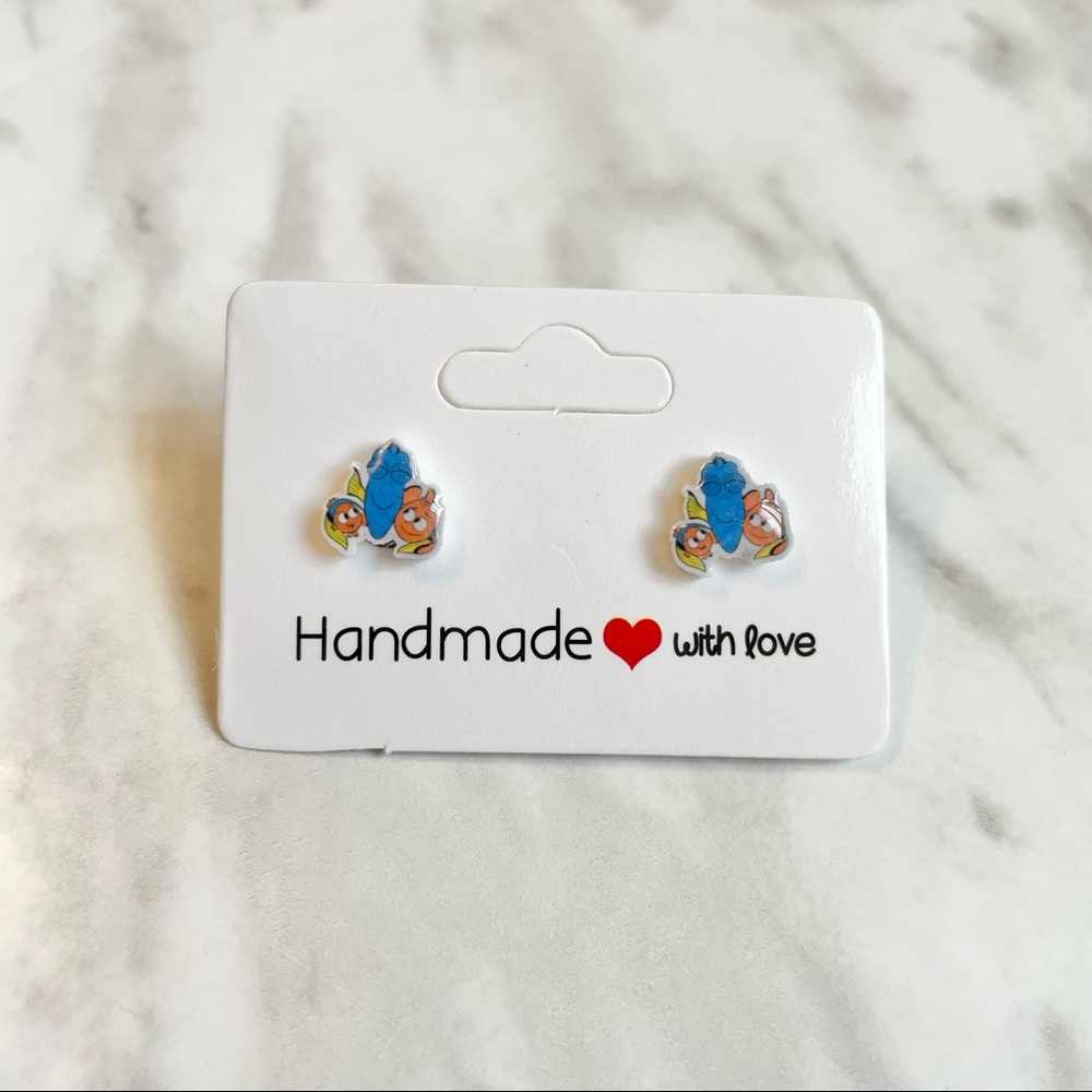 🎉 New Handmade Finding Nemo Stud Earrings